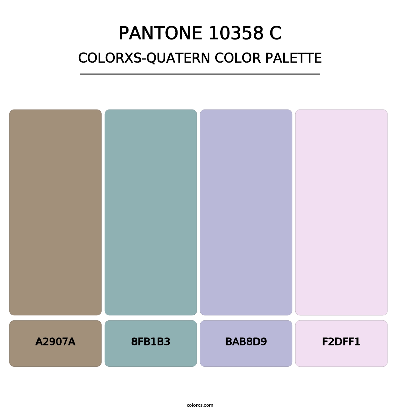 PANTONE 10358 C - Colorxs Quatern Palette