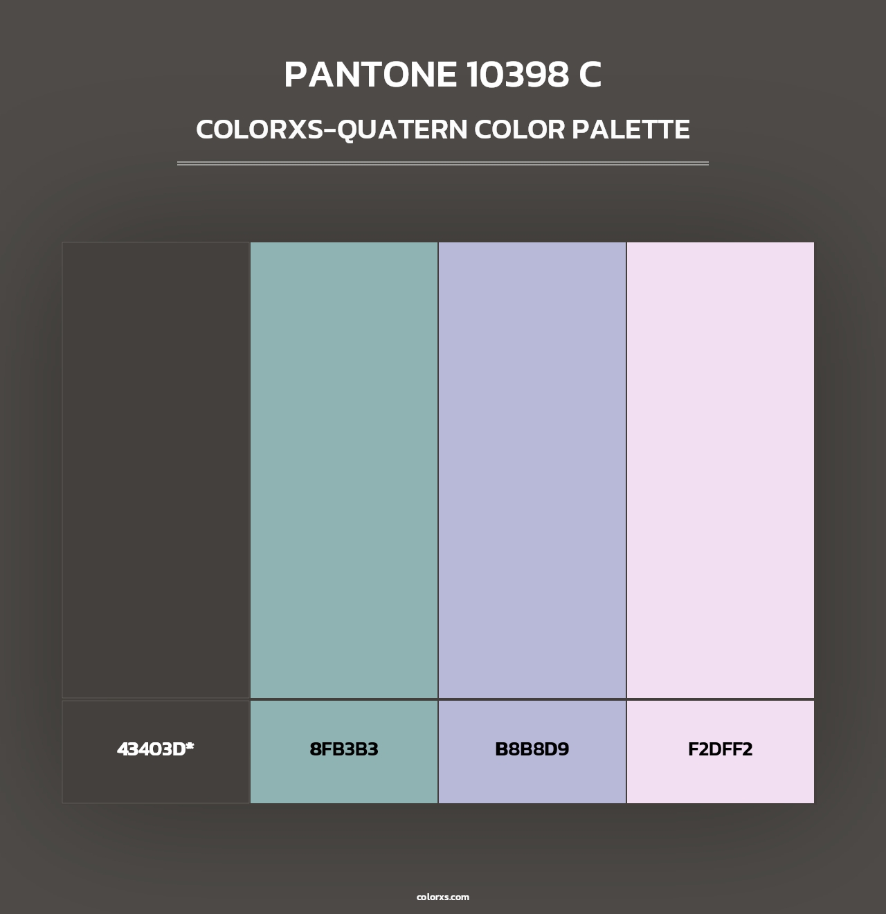 PANTONE 10398 C - Colorxs Quad Palette
