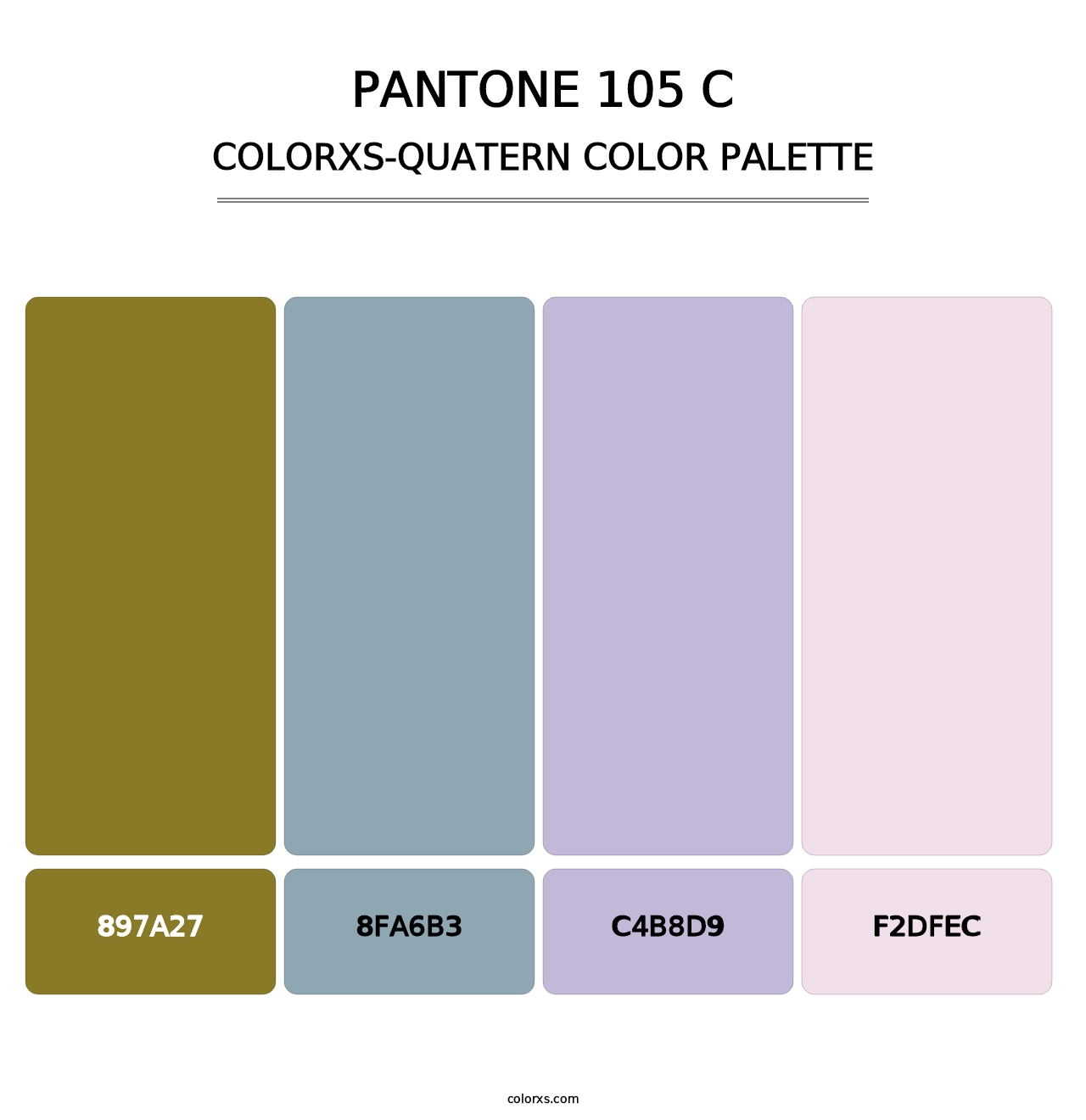 PANTONE 105 C - Colorxs Quatern Palette