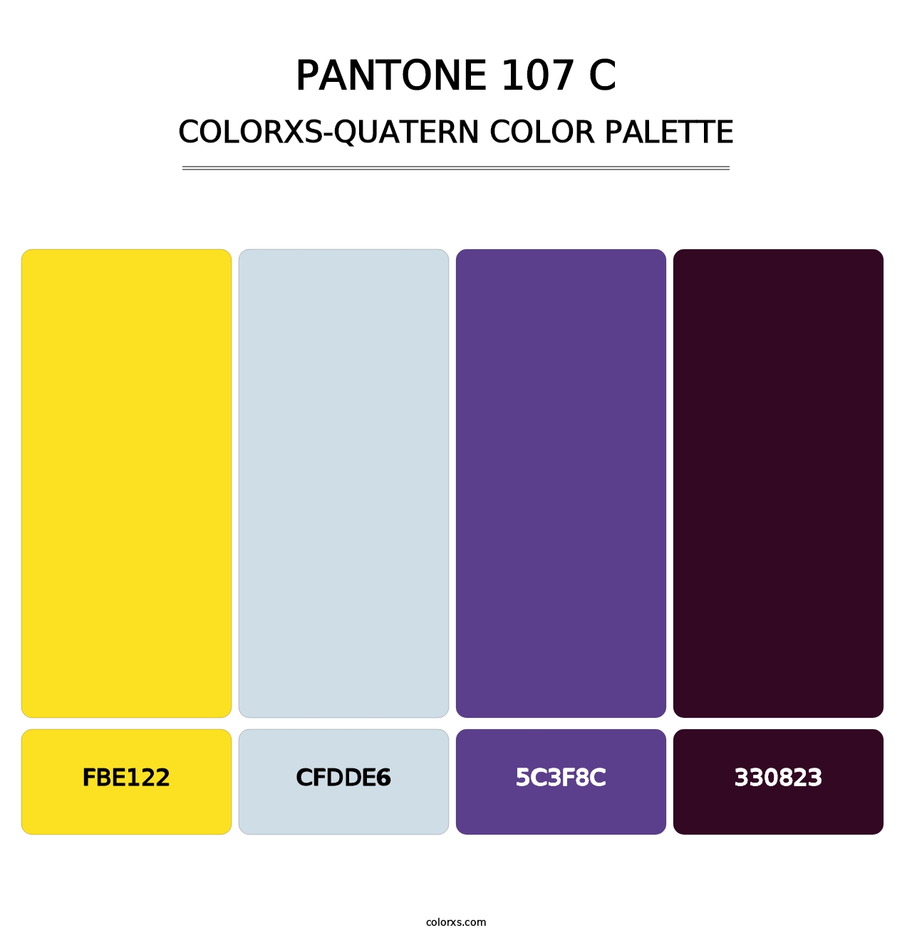 PANTONE 107 C - Colorxs Quatern Palette