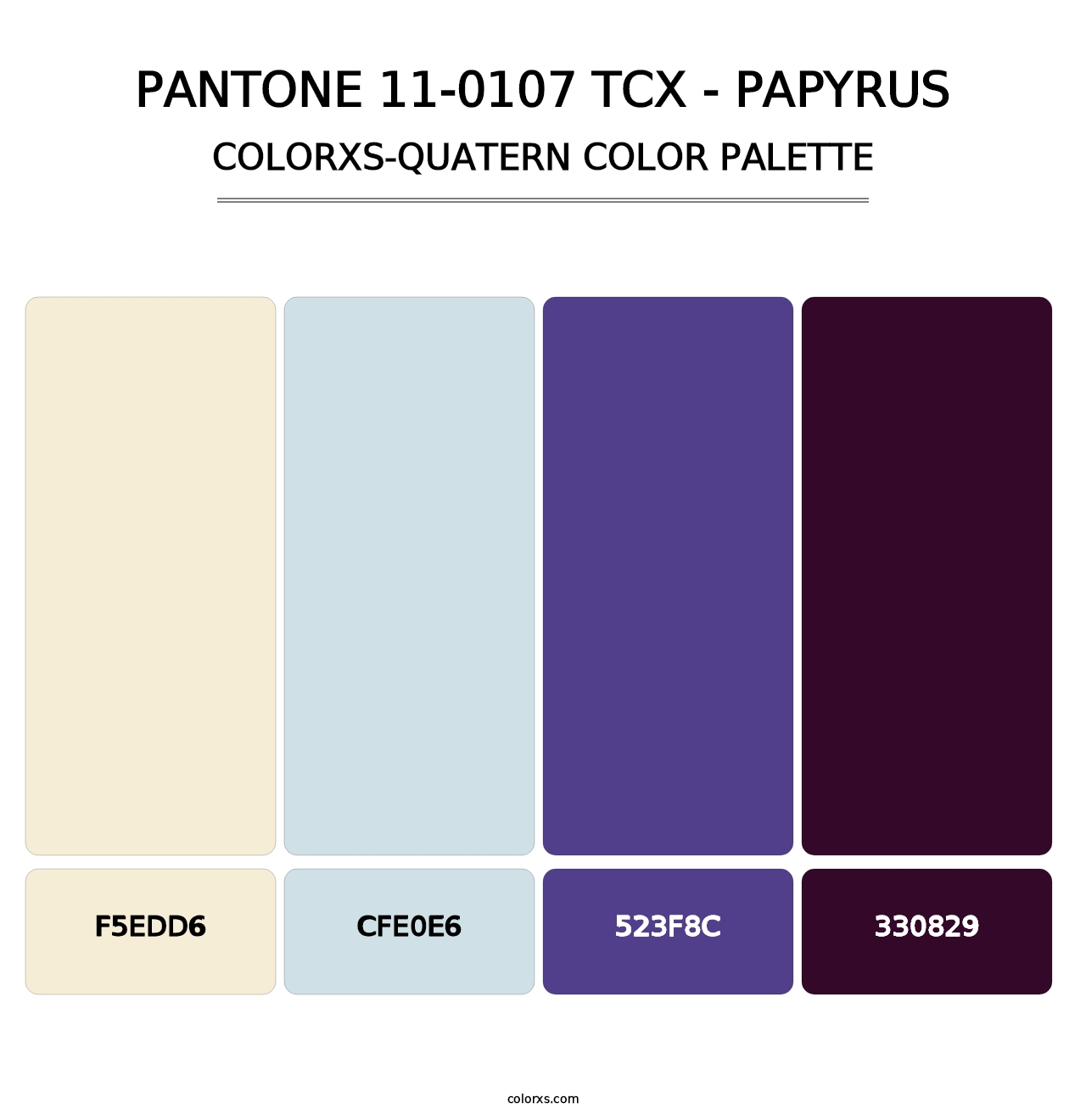 PANTONE 11-0107 TCX - Papyrus - Colorxs Quatern Palette