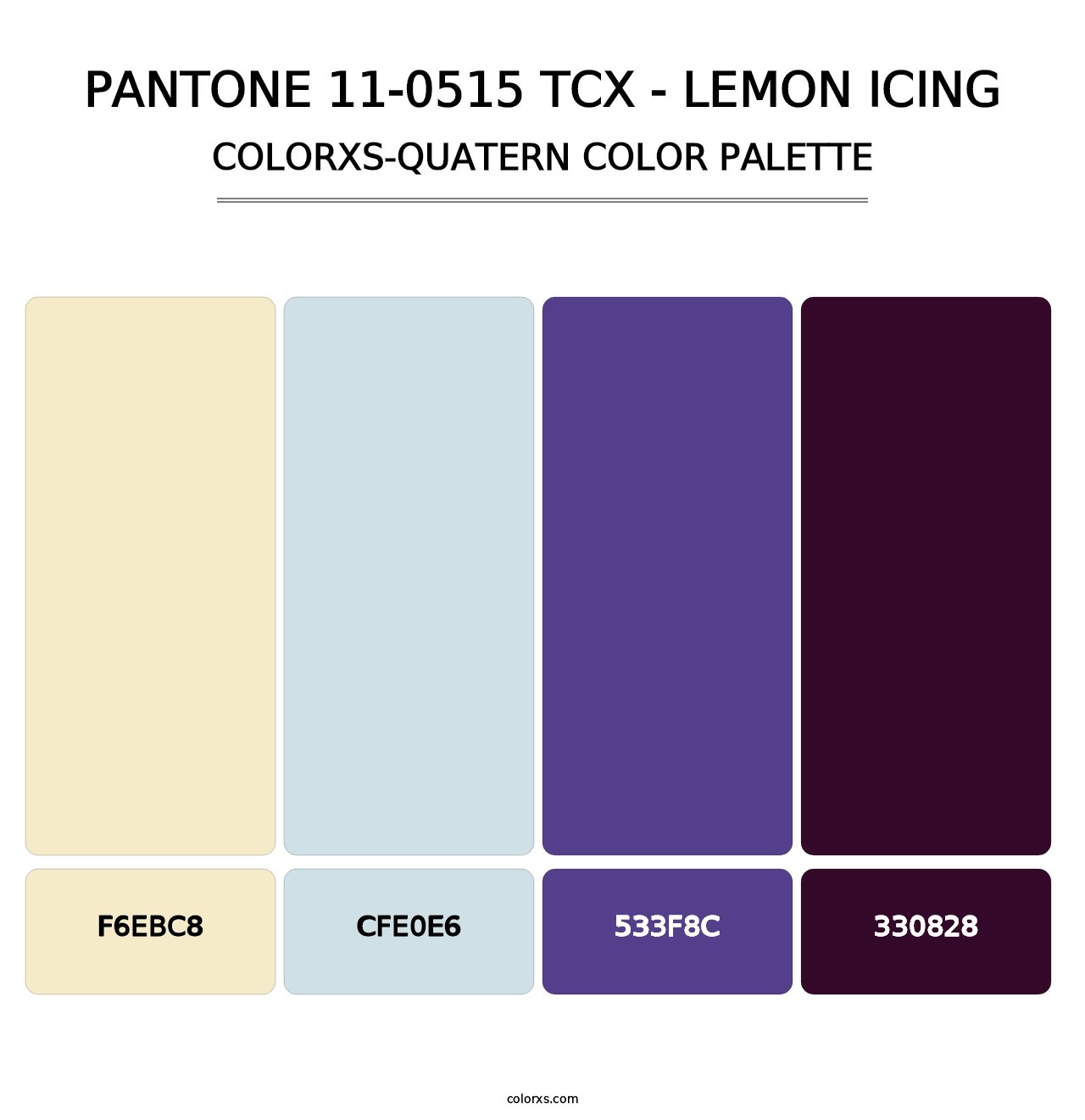 PANTONE 11-0515 TCX - Lemon Icing - Colorxs Quatern Palette