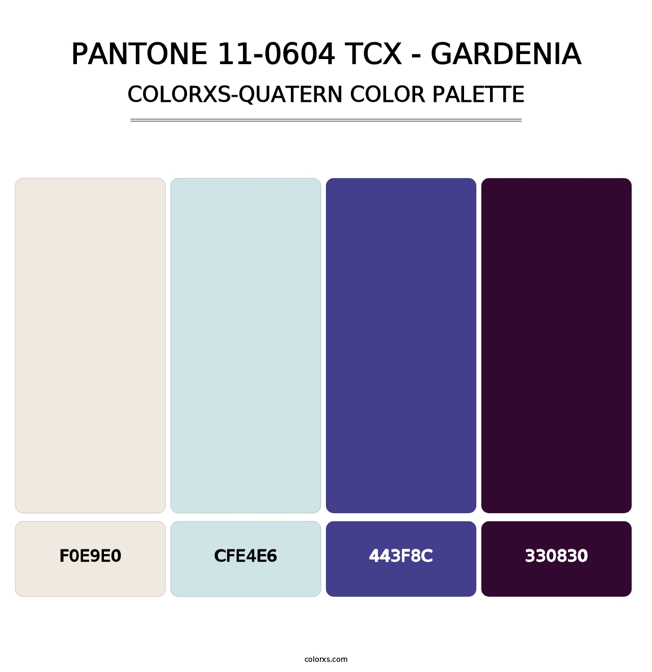 PANTONE 11-0604 TCX - Gardenia - Colorxs Quatern Palette