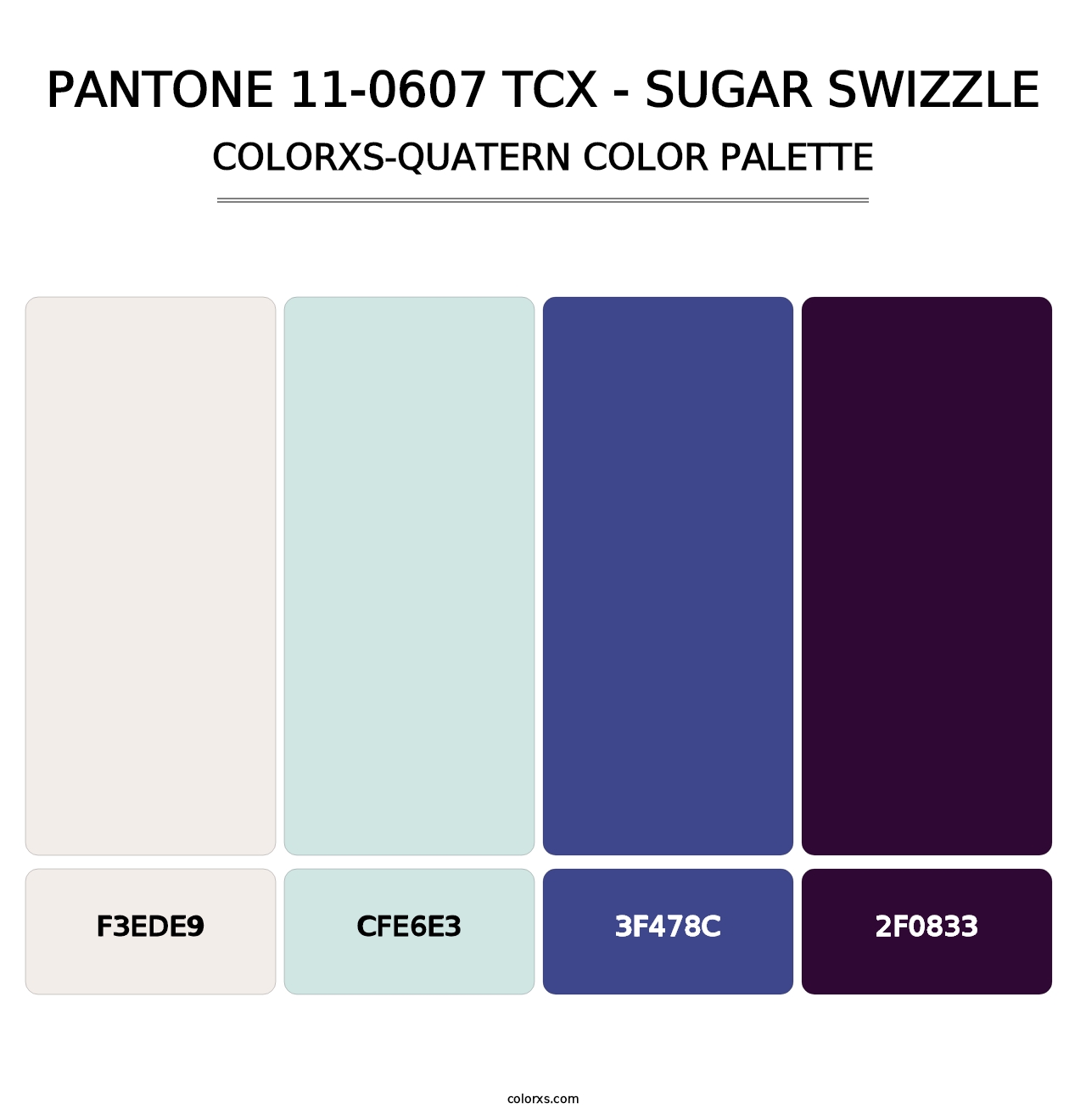 PANTONE 11-0607 TCX - Sugar Swizzle - Colorxs Quatern Palette