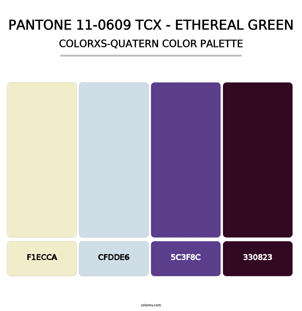 PANTONE 11-0609 TCX - Ethereal Green - Colorxs Quatern Palette