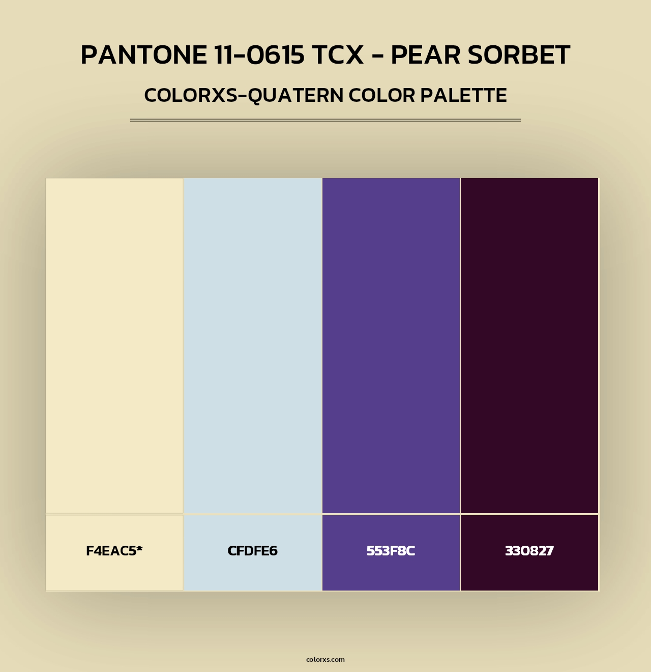 PANTONE 11-0615 TCX - Pear Sorbet - Colorxs Quad Palette