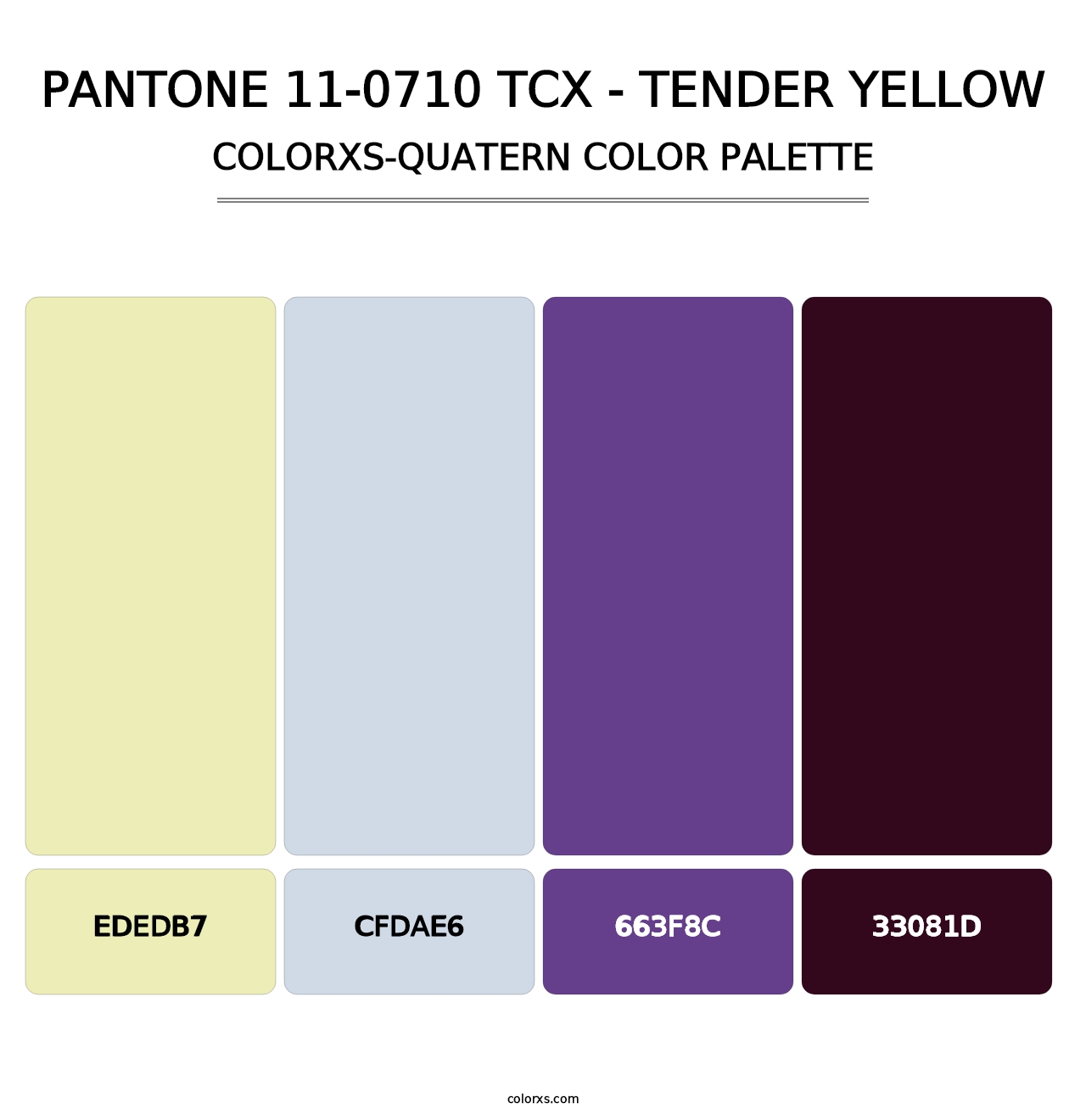 PANTONE 11-0710 TCX - Tender Yellow - Colorxs Quatern Palette