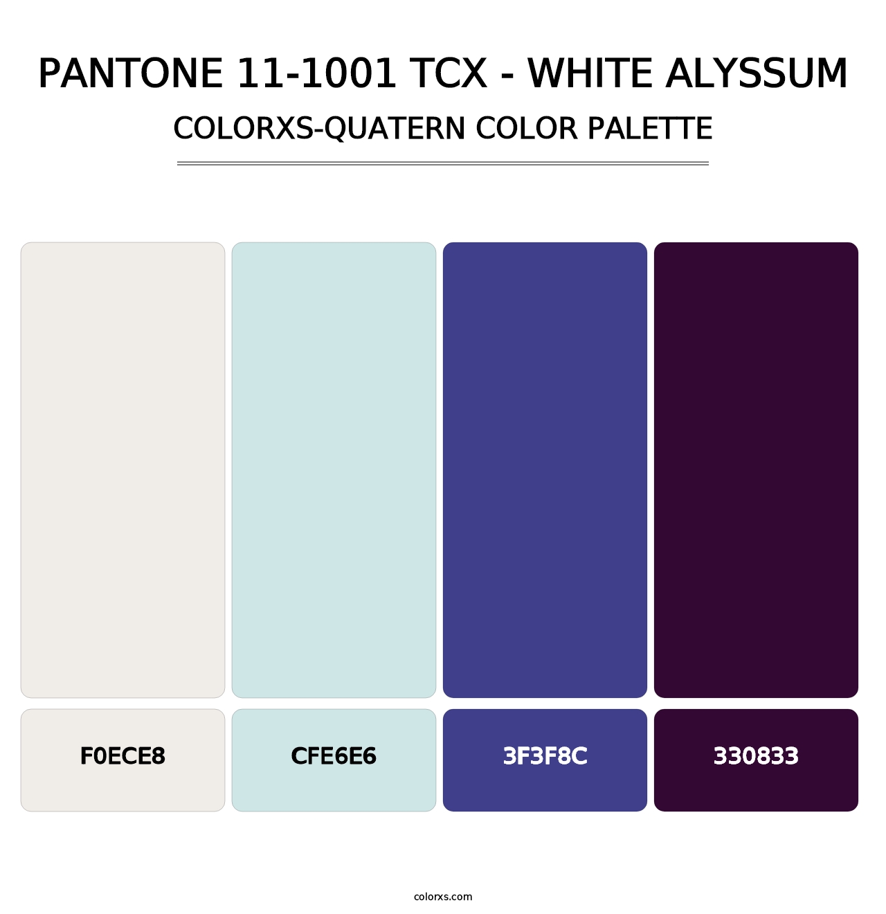 PANTONE 11-1001 TCX - White Alyssum - Colorxs Quatern Palette