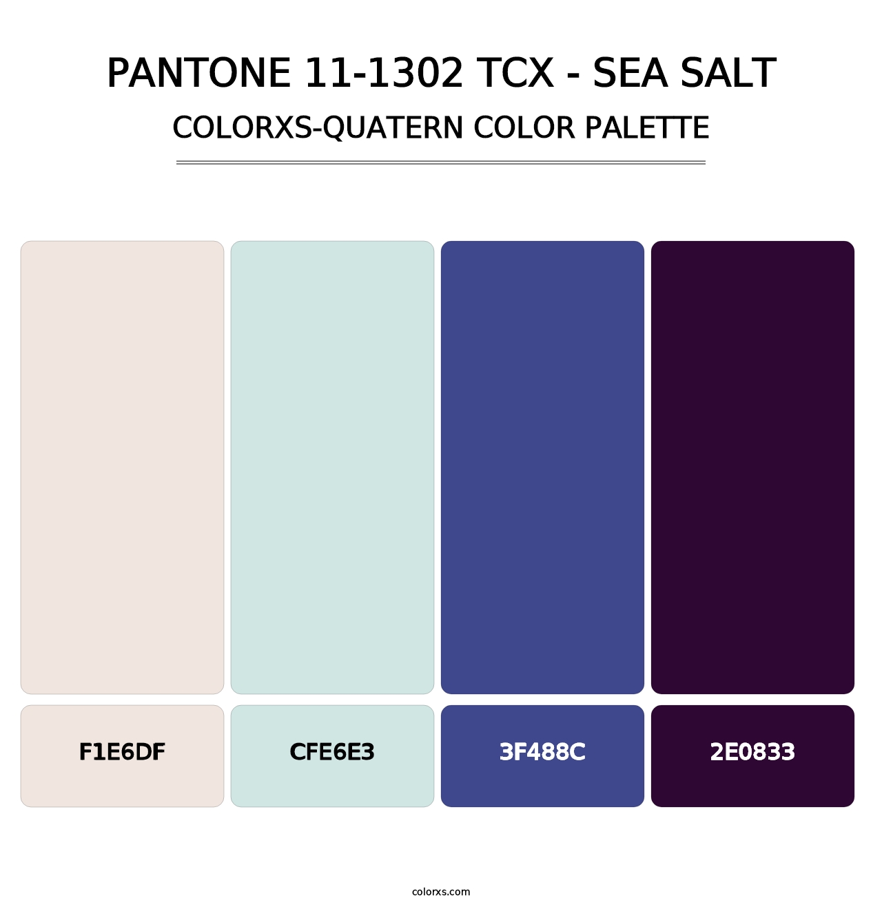 PANTONE 11-1302 TCX - Sea Salt - Colorxs Quatern Palette