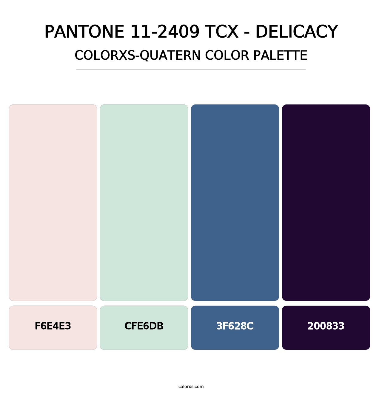 PANTONE 11-2409 TCX - Delicacy - Colorxs Quatern Palette
