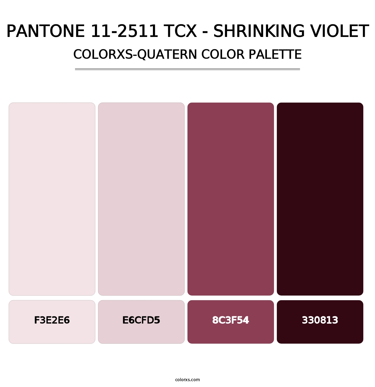PANTONE 11-2511 TCX - Shrinking Violet - Colorxs Quatern Palette
