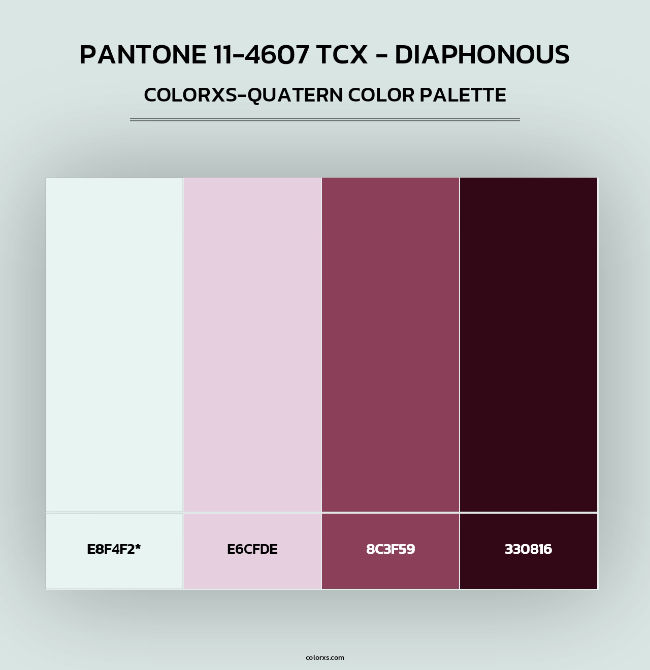 PANTONE 11-4607 TCX - Diaphonous - Colorxs Quad Palette