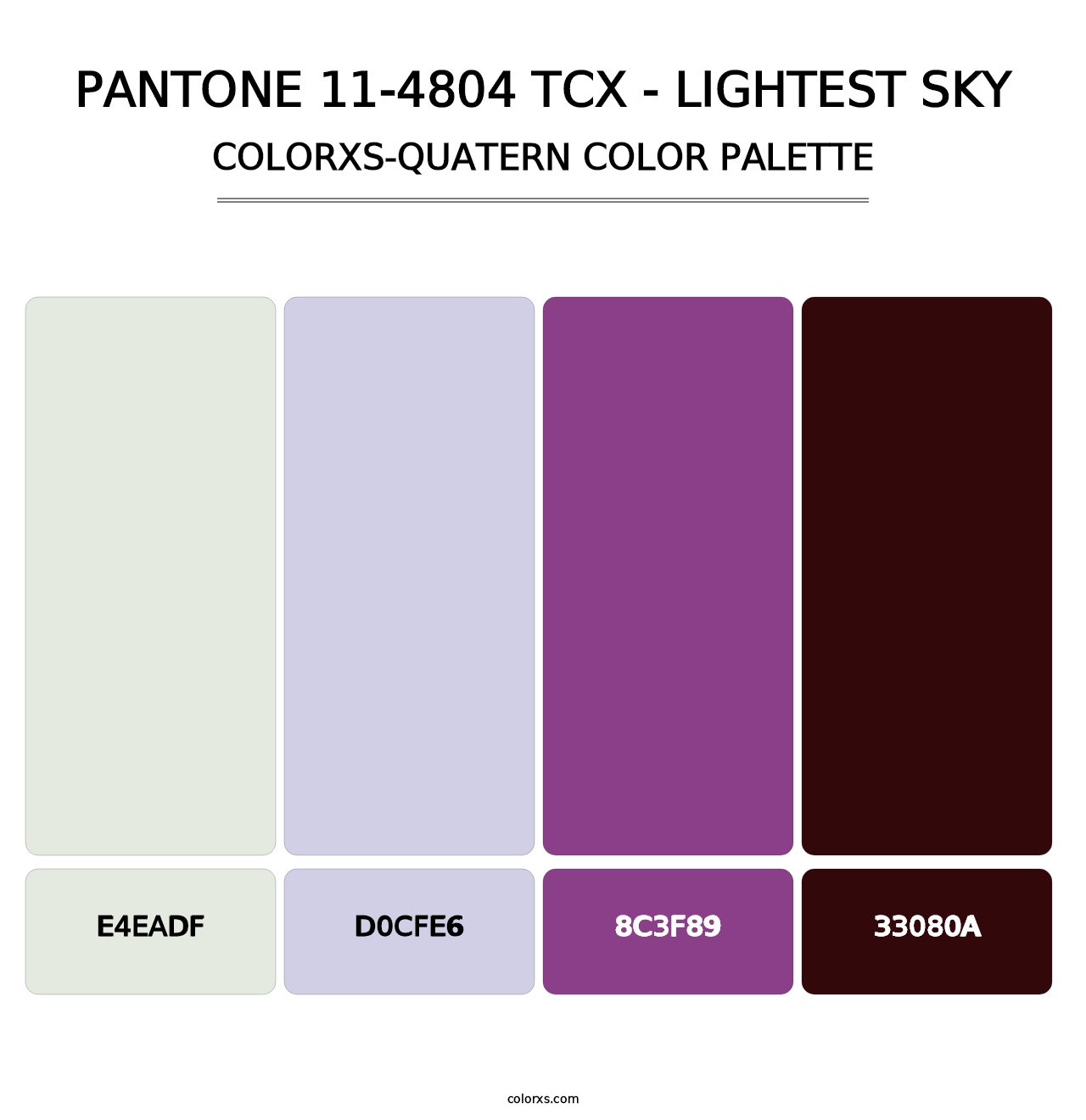 PANTONE 11-4804 TCX - Lightest Sky - Colorxs Quatern Palette