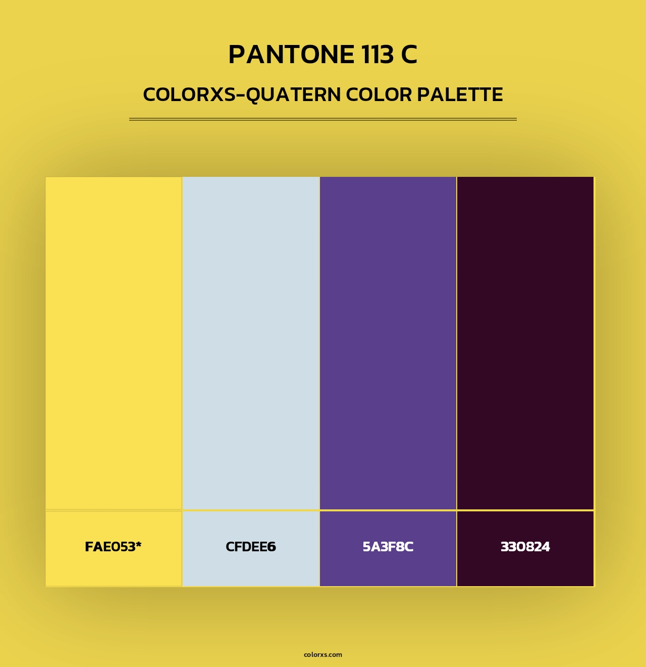 PANTONE 113 C - Colorxs Quad Palette