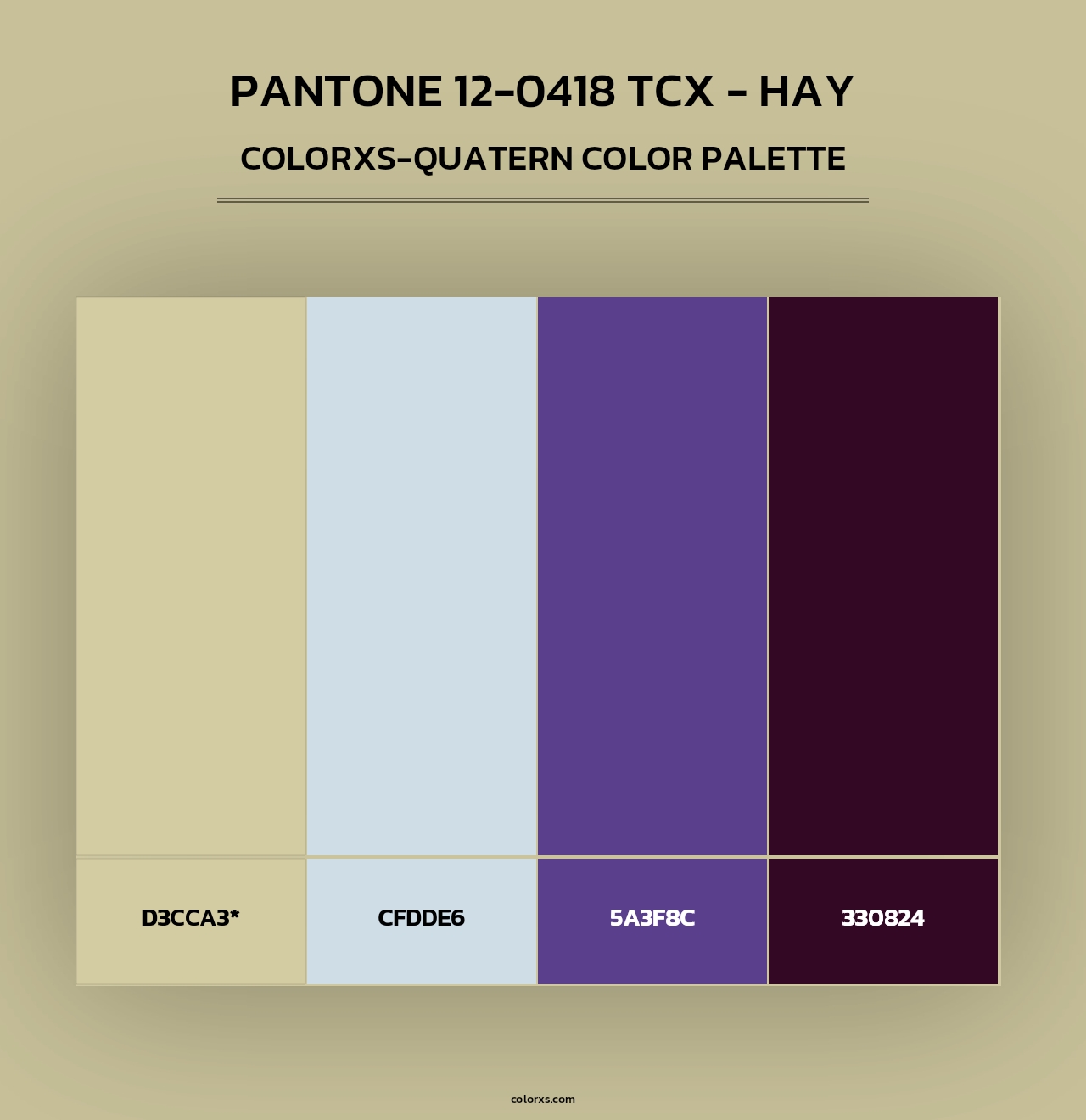 PANTONE 12-0418 TCX - Hay - Colorxs Quad Palette