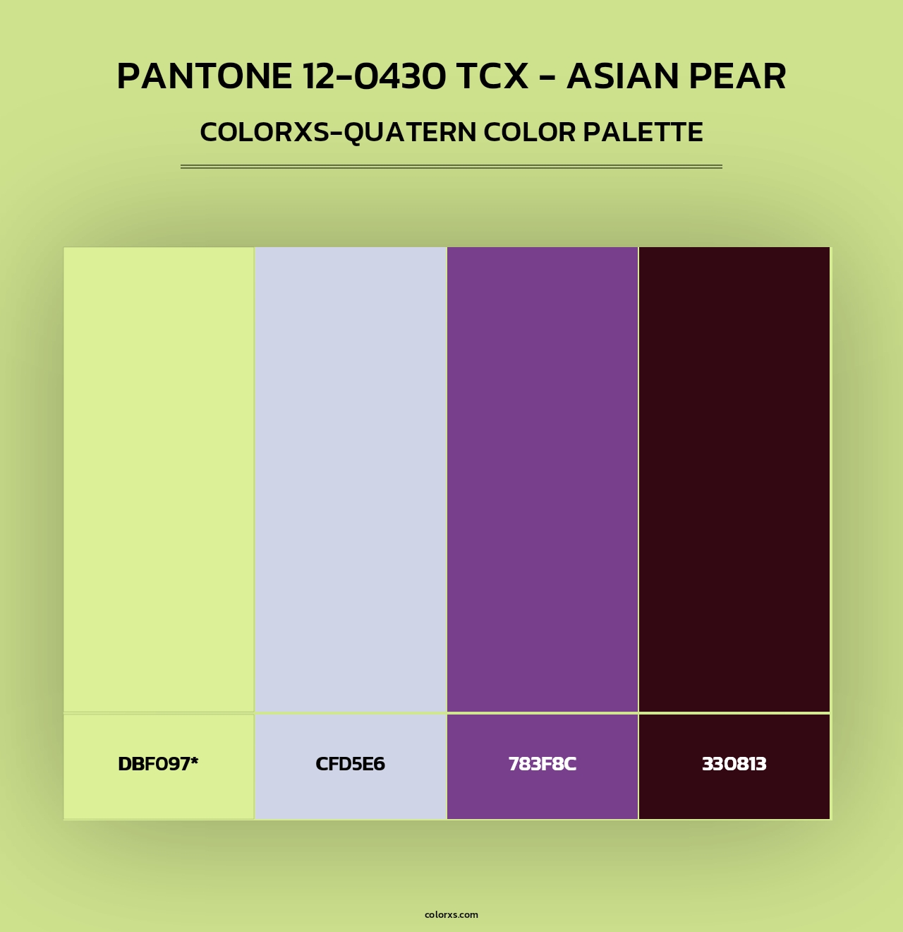 PANTONE 12-0430 TCX - Asian Pear - Colorxs Quad Palette
