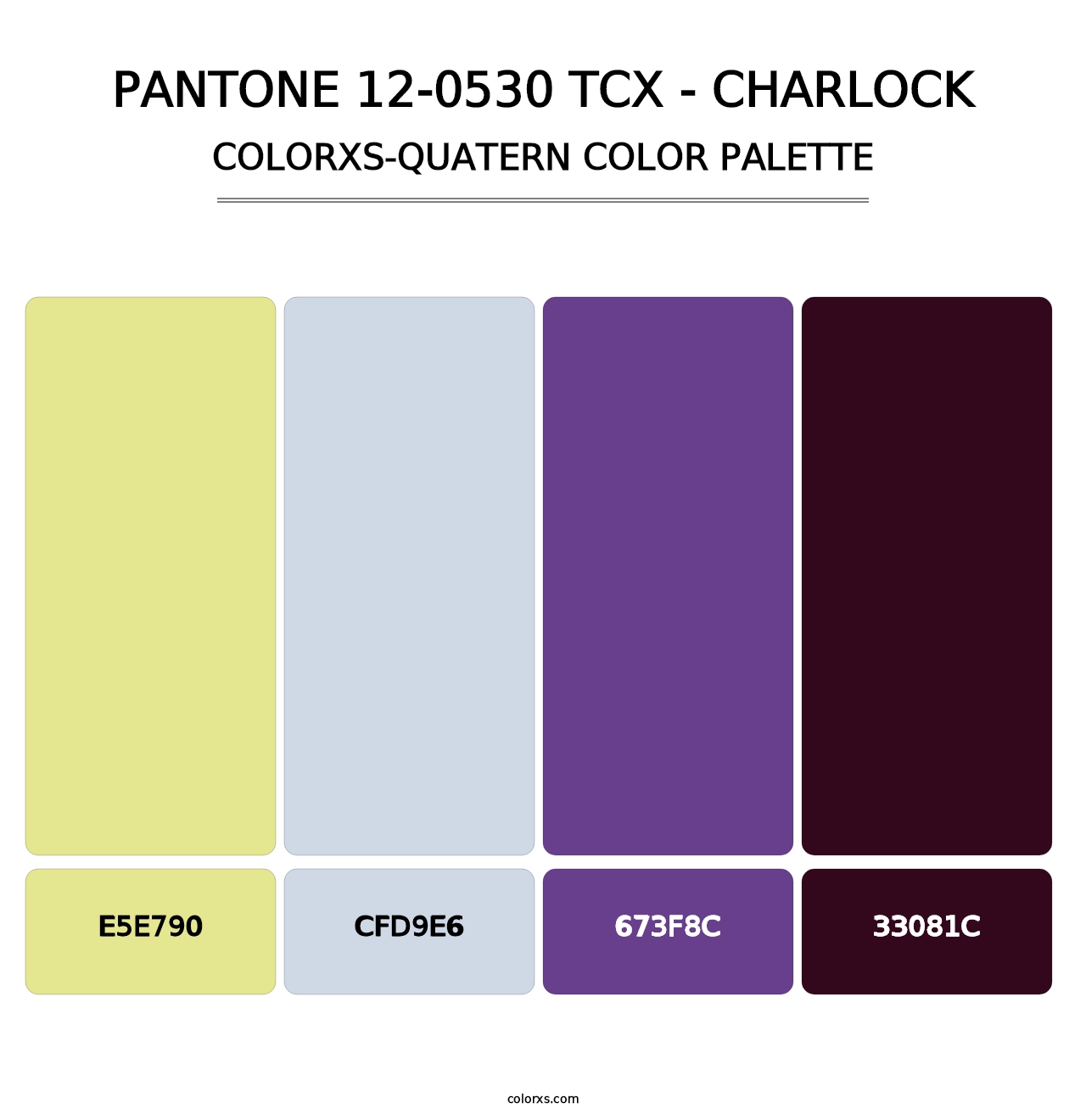 PANTONE 12-0530 TCX - Charlock - Colorxs Quatern Palette