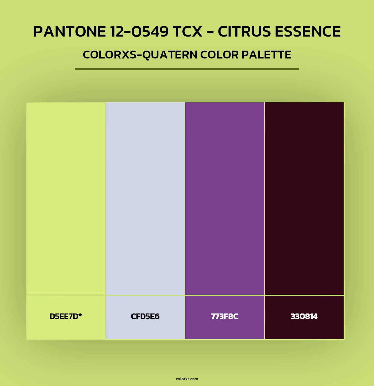PANTONE 12-0549 TCX - Citrus Essence - Colorxs Quad Palette