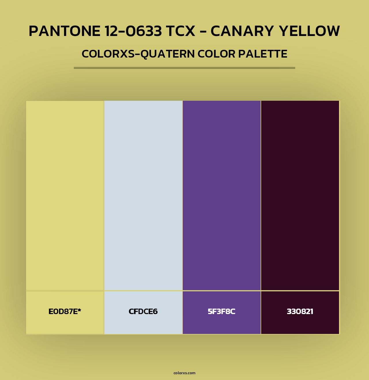 PANTONE 12-0633 TCX - Canary Yellow - Colorxs Quad Palette