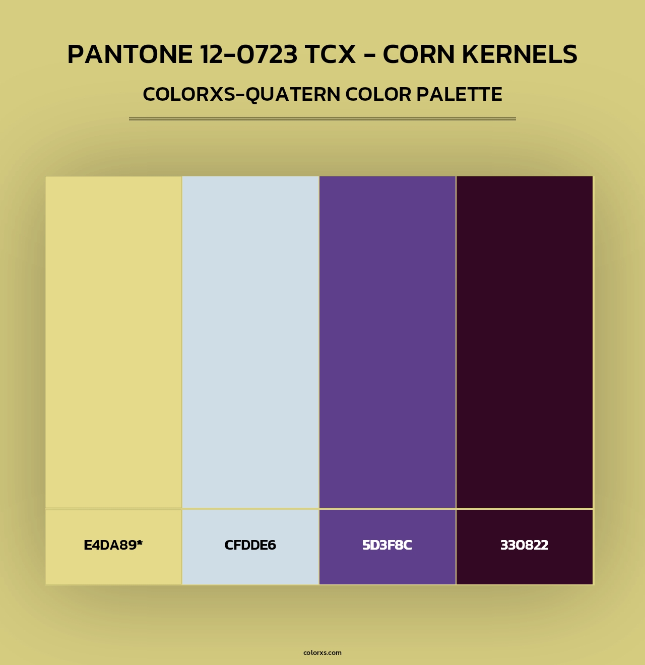 PANTONE 12-0723 TCX - Corn Kernels - Colorxs Quad Palette