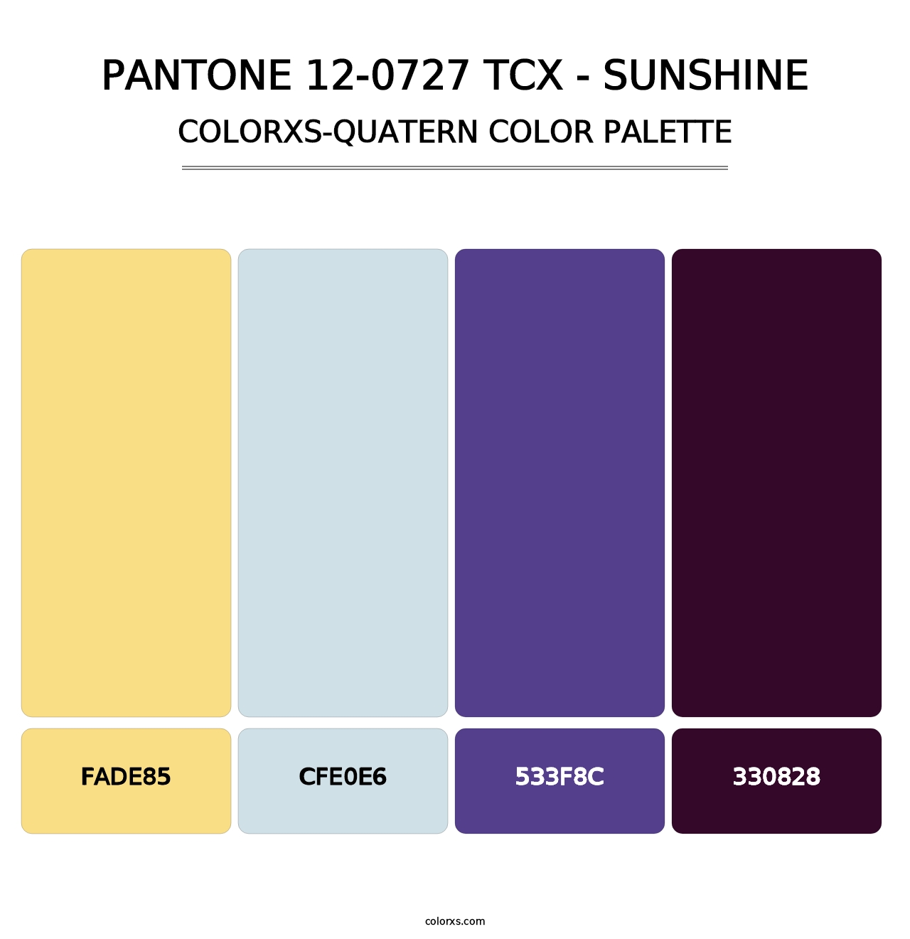PANTONE 12-0727 TCX - Sunshine - Colorxs Quatern Palette