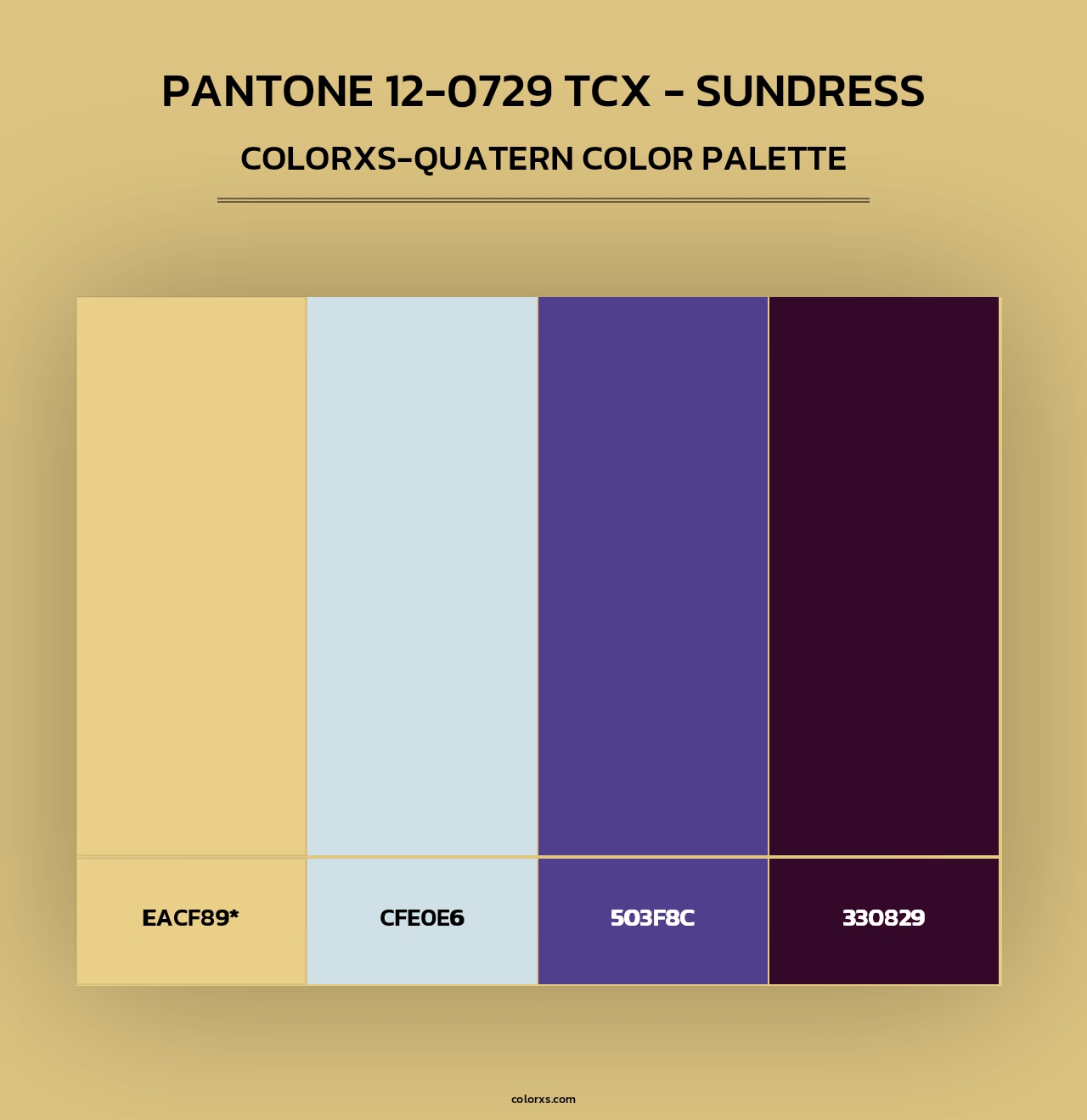 PANTONE 12-0729 TCX - Sundress - Colorxs Quad Palette
