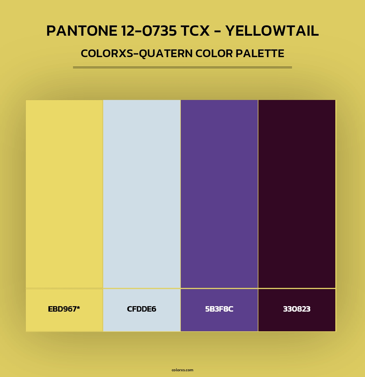 PANTONE 12-0735 TCX - Yellowtail - Colorxs Quad Palette