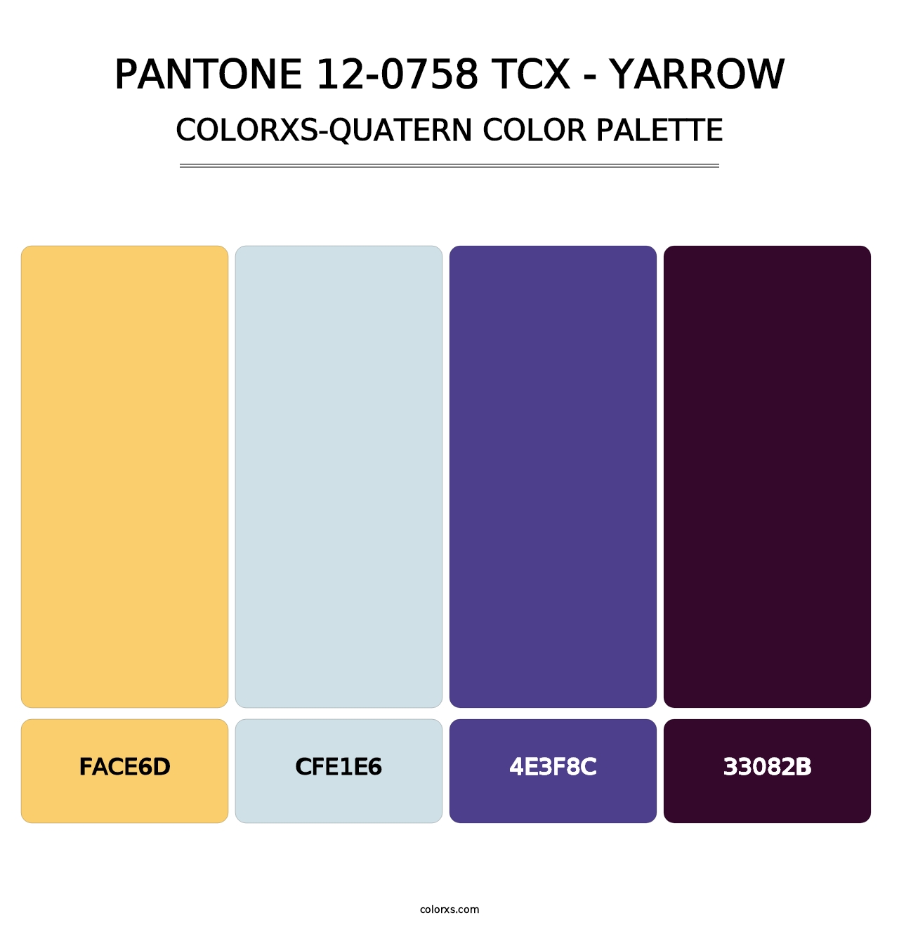PANTONE 12-0758 TCX - Yarrow - Colorxs Quatern Palette
