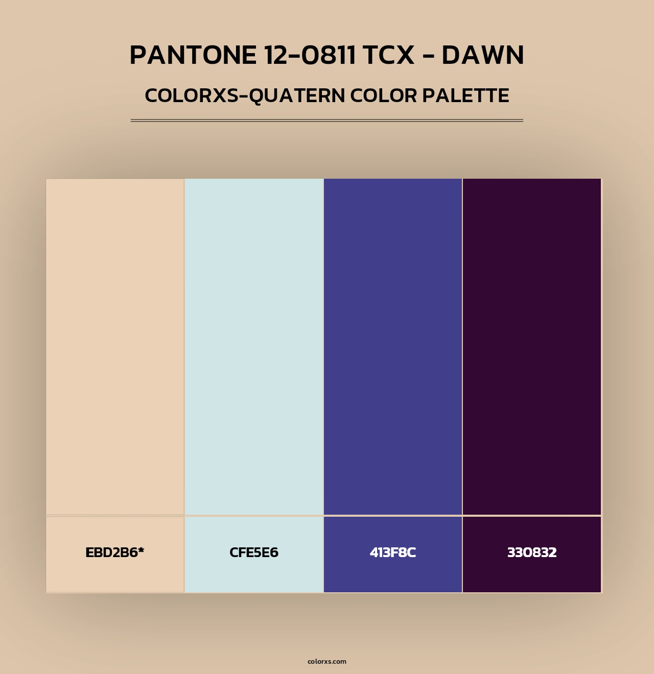 PANTONE 12-0811 TCX - Dawn - Colorxs Quad Palette