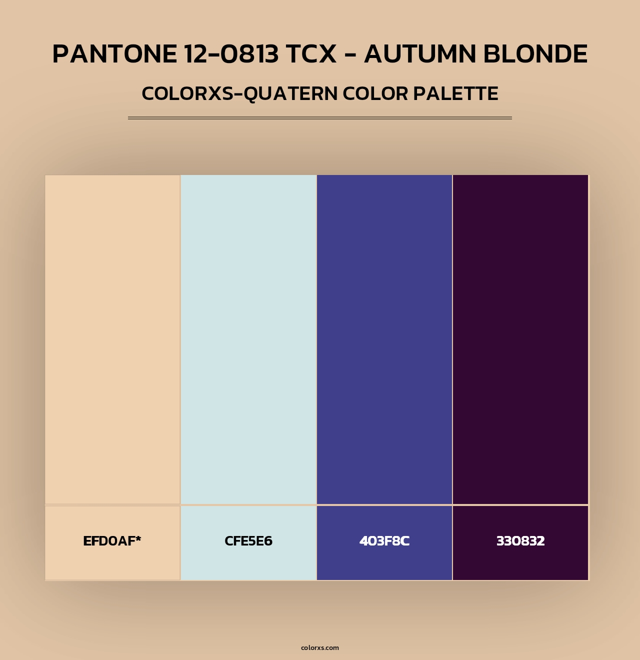 PANTONE 12-0813 TCX - Autumn Blonde - Colorxs Quad Palette
