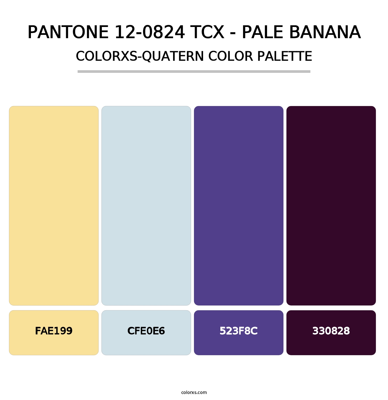 PANTONE 12-0824 TCX - Pale Banana - Colorxs Quatern Palette