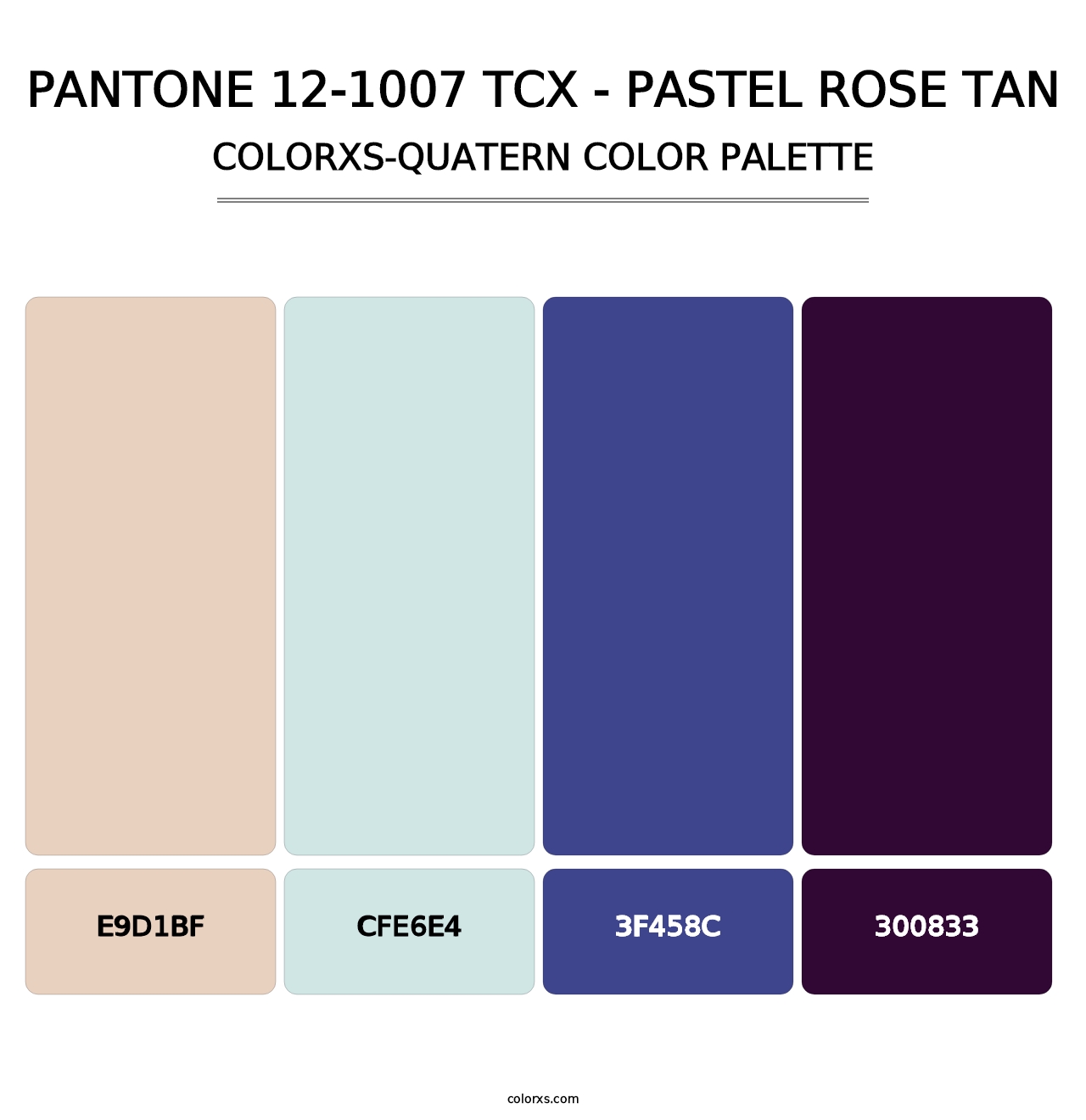 PANTONE 12-1007 TCX - Pastel Rose Tan - Colorxs Quatern Palette