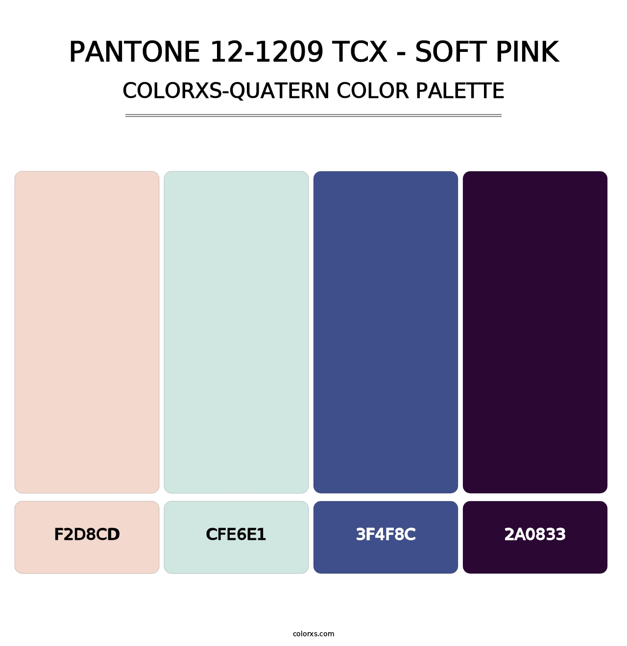 PANTONE 12-1209 TCX - Soft Pink - Colorxs Quatern Palette