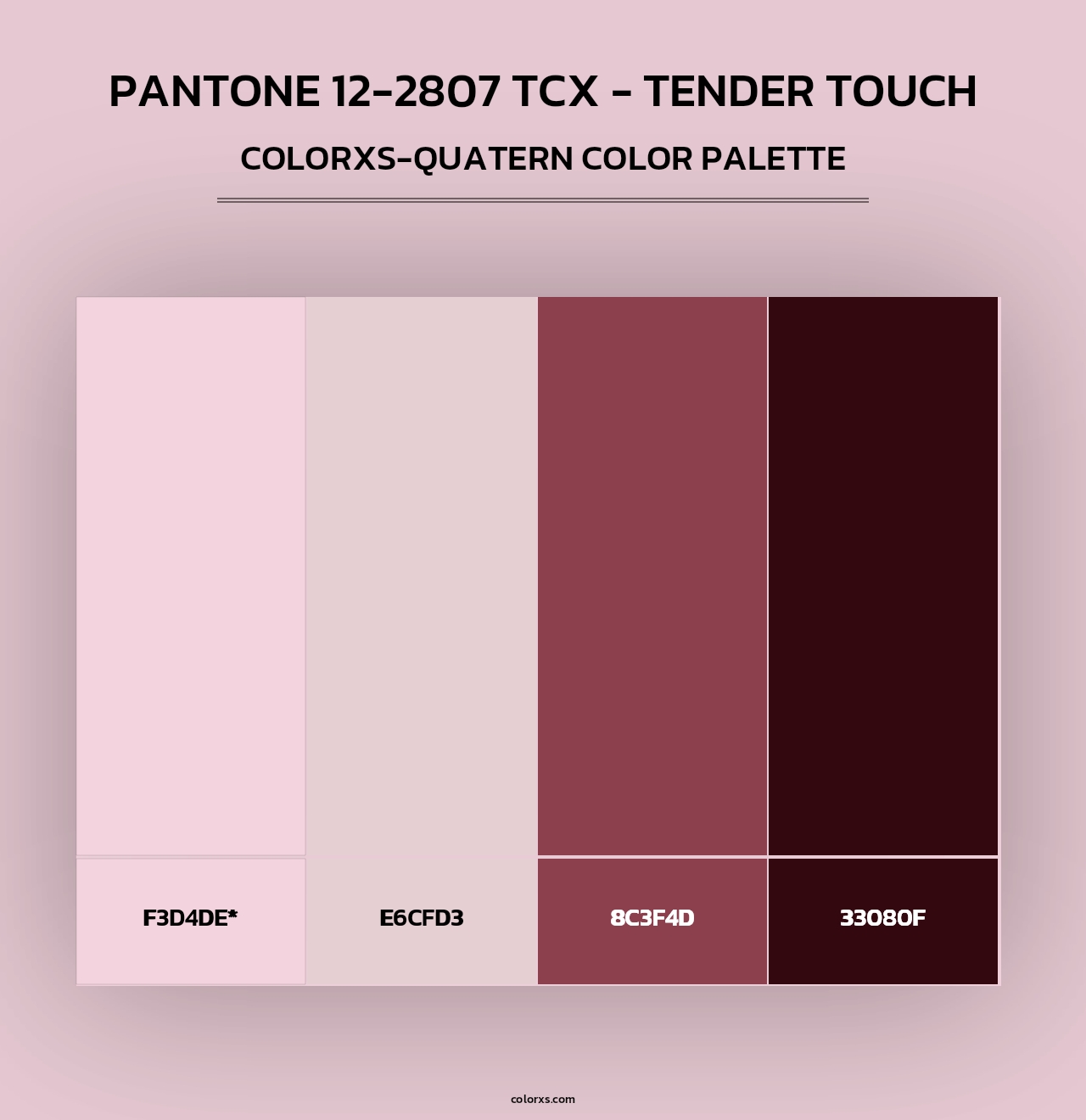 PANTONE 12-2807 TCX - Tender Touch - Colorxs Quad Palette