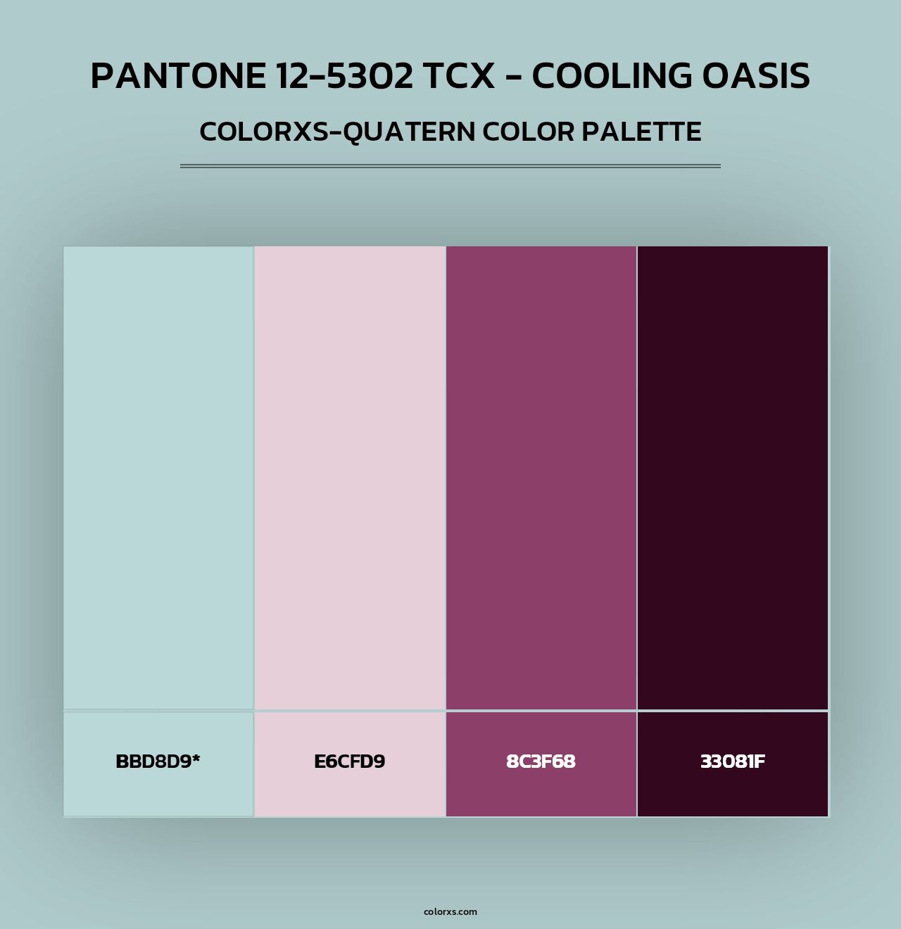PANTONE 12-5302 TCX - Cooling Oasis - Colorxs Quad Palette