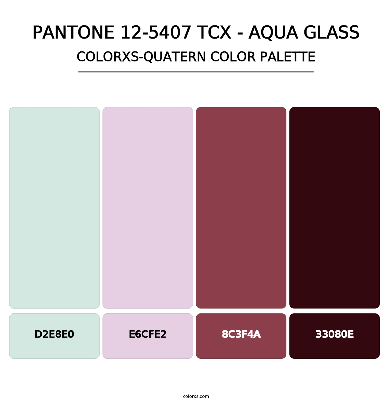 PANTONE 12-5407 TCX - Aqua Glass - Colorxs Quatern Palette