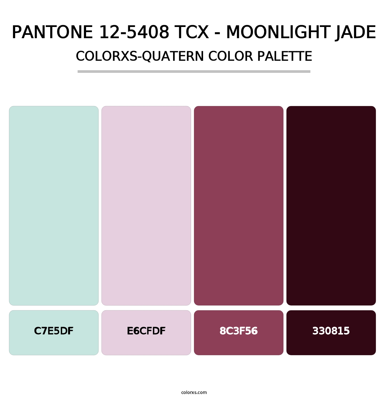 PANTONE 12-5408 TCX - Moonlight Jade - Colorxs Quatern Palette