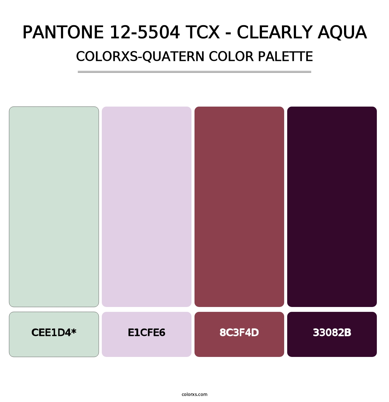 PANTONE 12-5504 TCX - Clearly Aqua - Colorxs Quatern Palette