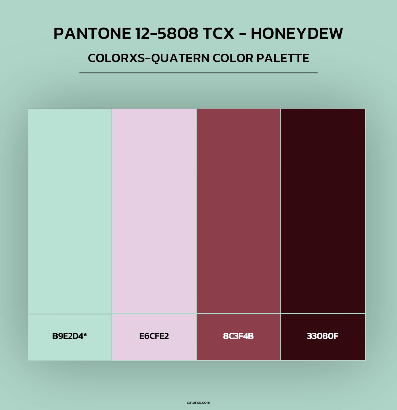 PANTONE 12-5808 TCX - Honeydew - Colorxs Quad Palette