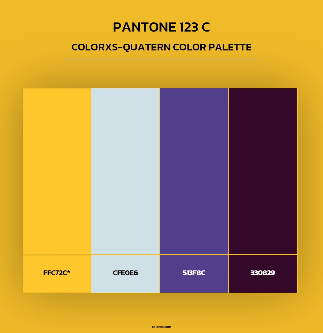 PANTONE 123 C - Colorxs Quad Palette