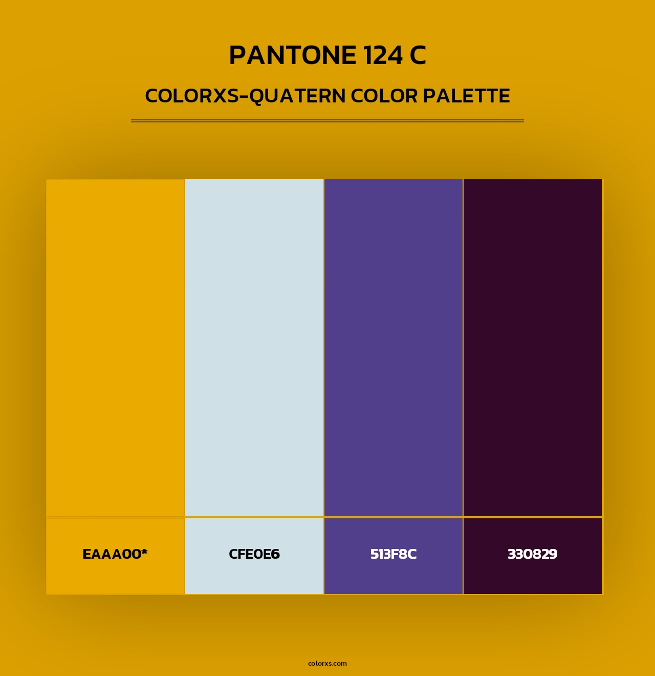 PANTONE 124 C - Colorxs Quad Palette