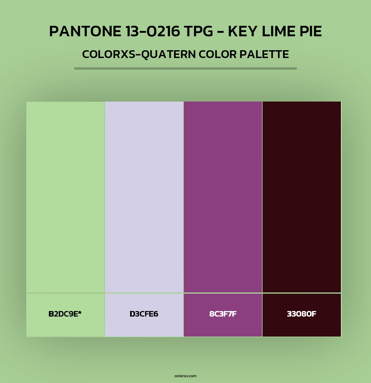 Pantone 13-0216 TPG - Key Lime Pie - Colorxs Quad Palette