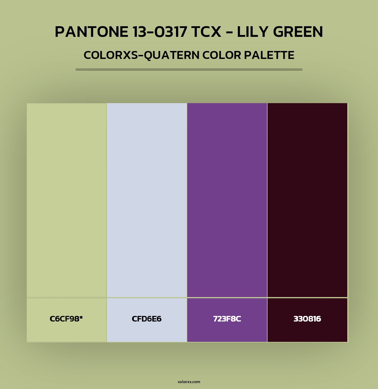 PANTONE 13-0317 TCX - Lily Green - Colorxs Quad Palette