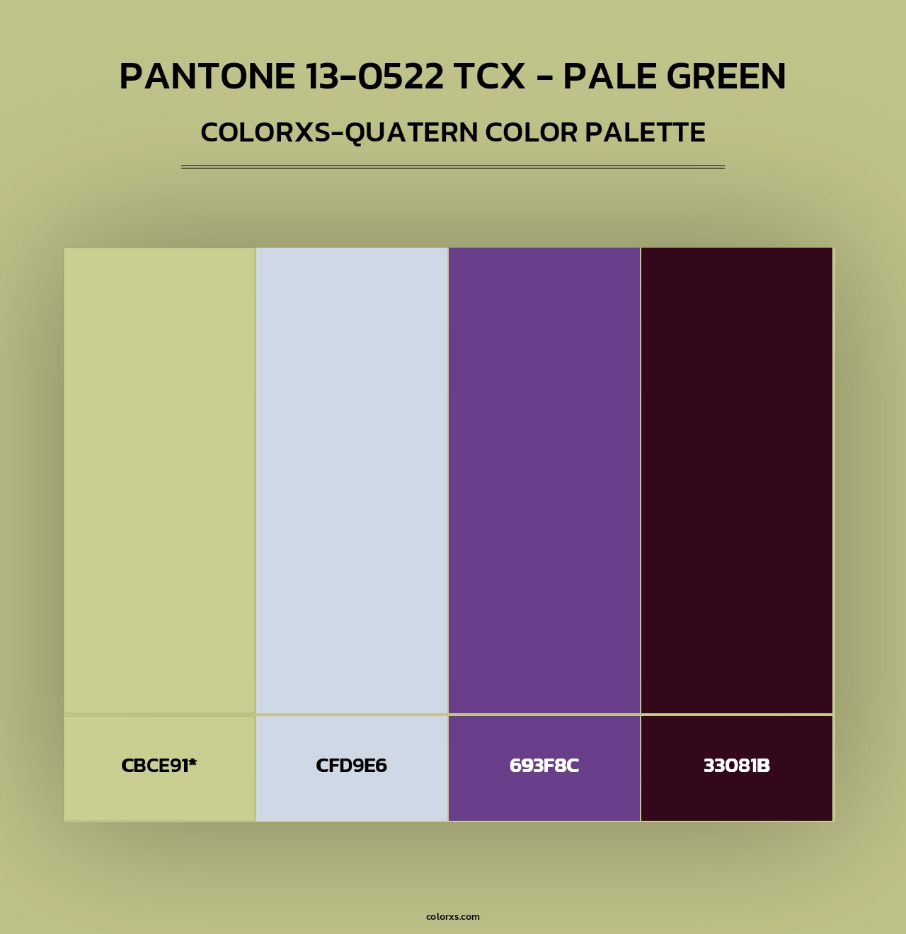 PANTONE 13-0522 TCX - Pale Green - Colorxs Quad Palette