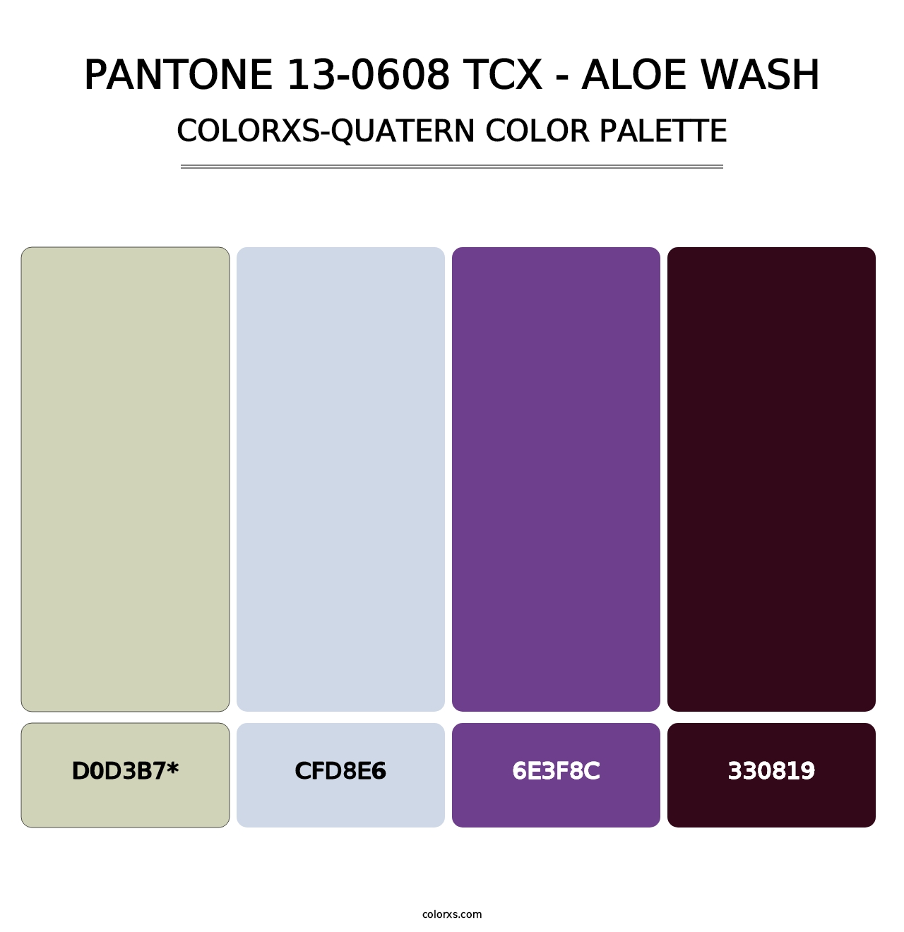 PANTONE 13-0608 TCX - Aloe Wash - Colorxs Quatern Palette