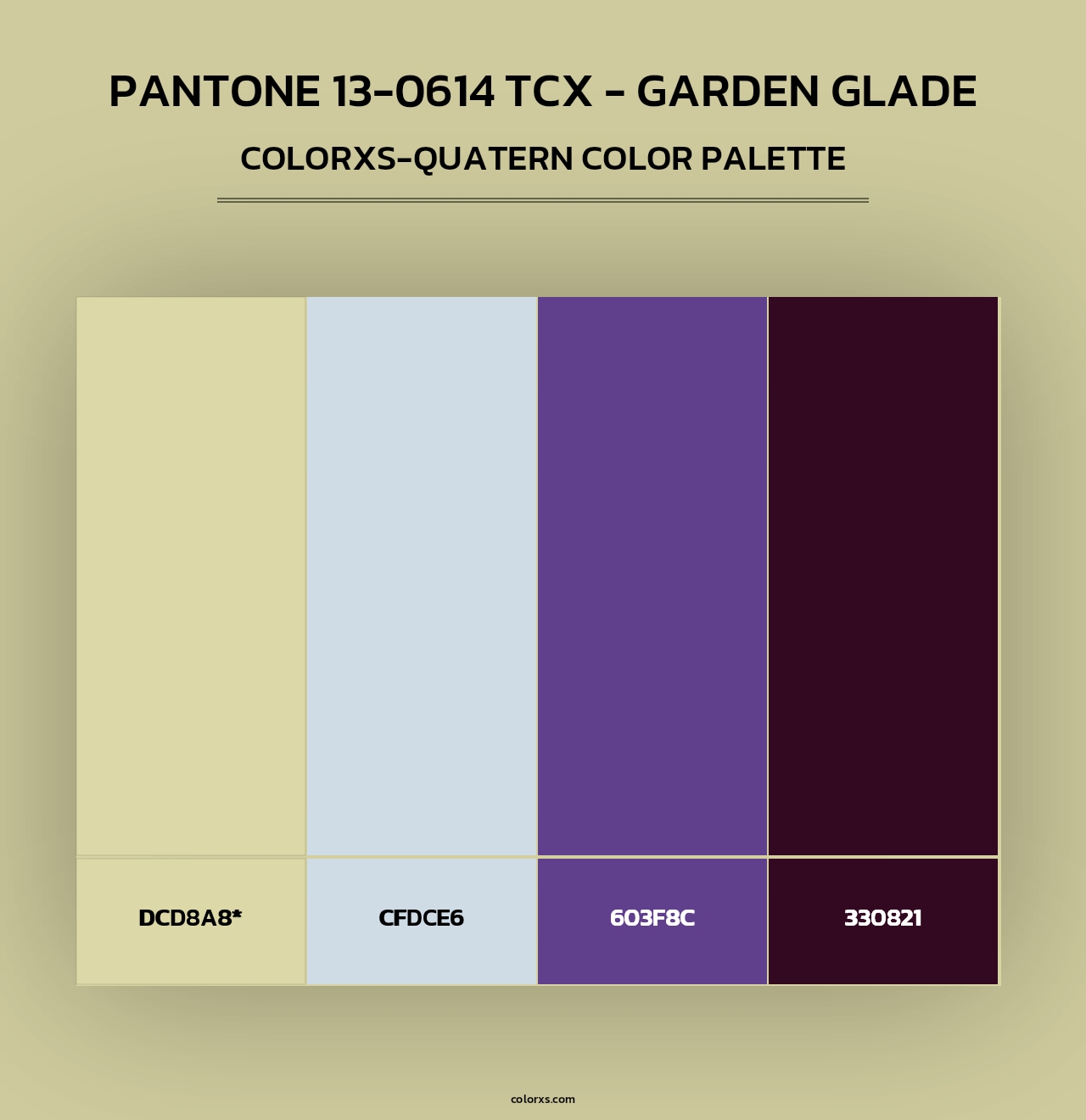 PANTONE 13-0614 TCX - Garden Glade - Colorxs Quad Palette