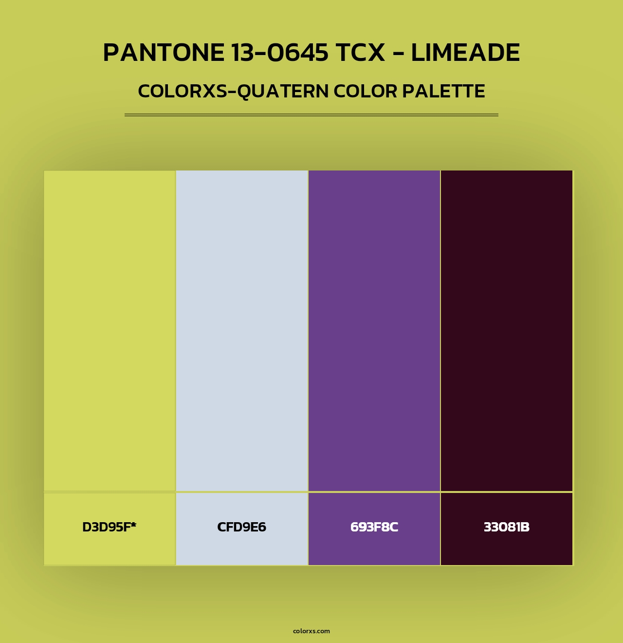 PANTONE 13-0645 TCX - Limeade - Colorxs Quad Palette