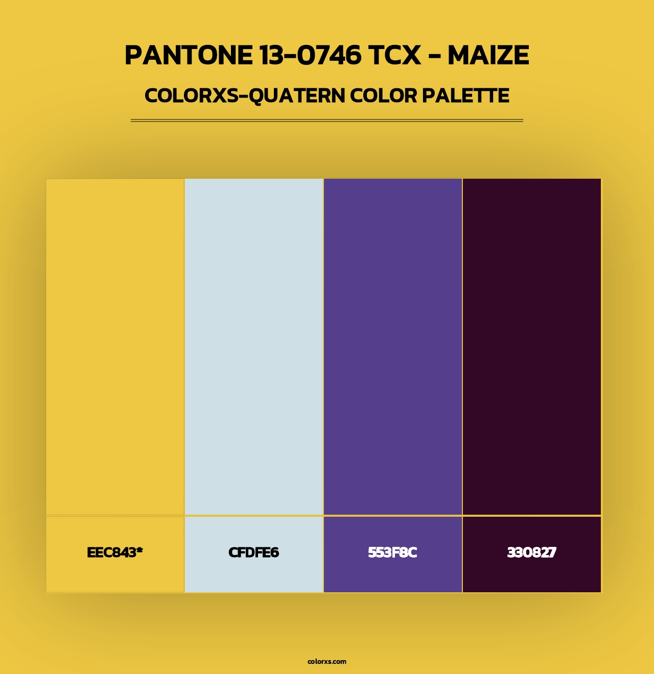 PANTONE 13-0746 TCX - Maize - Colorxs Quad Palette