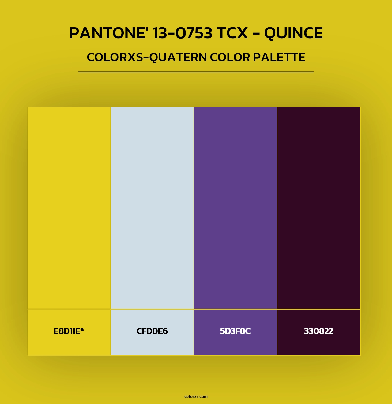 PANTONE' 13-0753 TCX - Quince - Colorxs Quad Palette