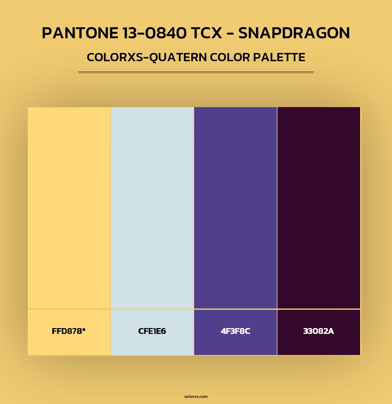 PANTONE 13-0840 TCX - Snapdragon - Colorxs Quad Palette